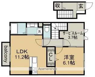 ハイモールⅢ【2階】の間取り