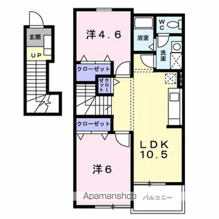 東京都立川市西砂町5丁目【アパート】の間取り