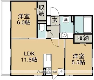 シャンティーユ曙台 Ⅲ【3階】の間取り