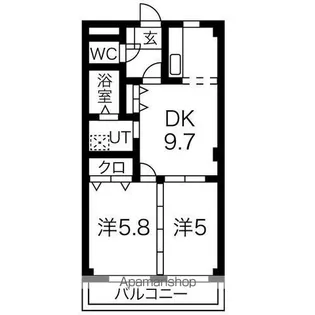 サンライズ【2階】の間取り