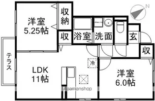 ハイムほなみ【1階】の間取り