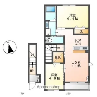 アンベリール【2階】の間取り