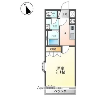 リバティ ミユウⅡ【203号室】の間取り