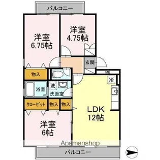 ヴォルス【1階】の間取り