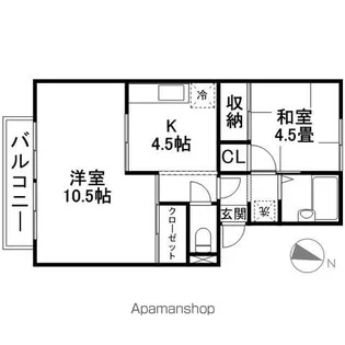 プレジール村央【2階】の間取り