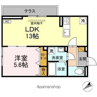 DーINVEST栄町【1階】の間取り