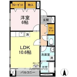 ザ・ガーデンYAMANOTE【2階】の間取り