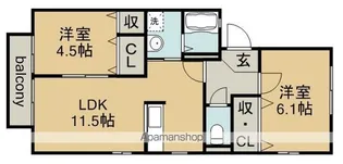 ファミーリオ細木A【2階】の間取り