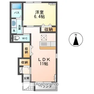 リバティ【1階】の間取り