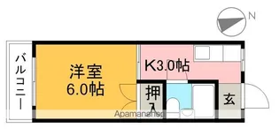 グロリアスハイツ【1階】の間取り