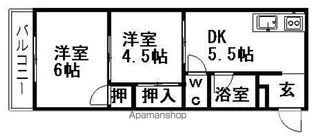 中野コーポラス【2階】の間取り