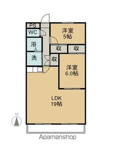 サンビレッジ・高ノ宮【6-C号室】の間取り
