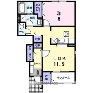 カーサ ボニータ【1階】の間取り