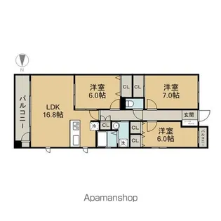 グラン・アベニュー名駅南【12階】の間取り