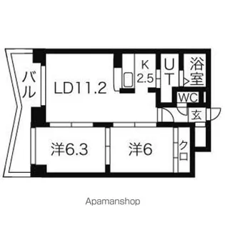 サイラム雅【8階】の間取り