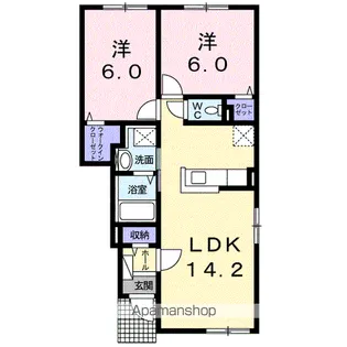 Nシャトーリバティー【1階】の間取り