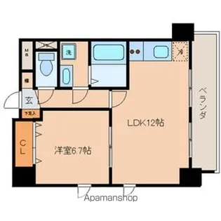 CLAIR HEIWA【701号室号室】の間取り