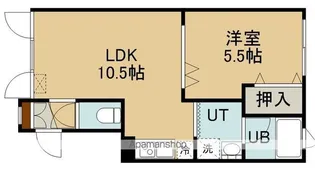 メイプル白鳥(メイプルシラトリ)【101号室】の間取り