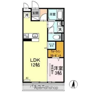 インペリアルコート AB【2階】の間取り
