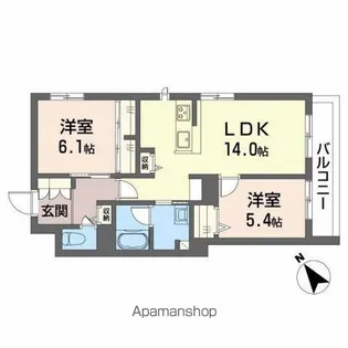 シャーメゾンリッシュ高石【3階】の間取り