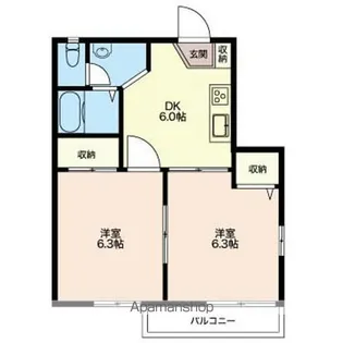 アクレール江古田【201号室】の間取り