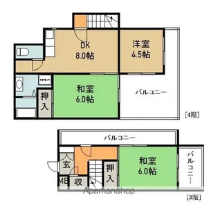 コーポサニープレース【3階】の間取り