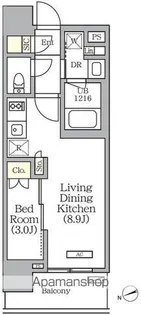 グランエール西日暮里【8階】の間取り