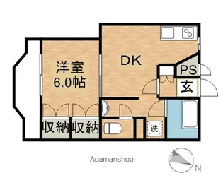 コバヤシハイツ【101号室】の間取り