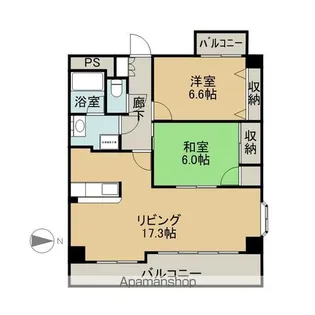 ファインド宮島【605号室】の間取り