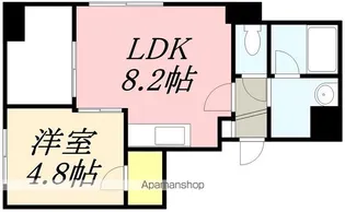 TEADA入船【8階】の間取り