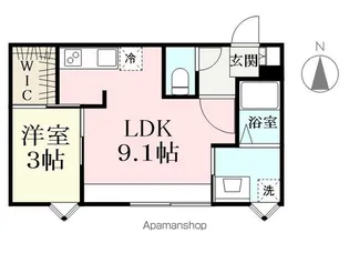 LA RUCHE TONYA【203号室】の間取り