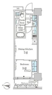 東京都江東区塩浜2丁目【マンション】の間取り
