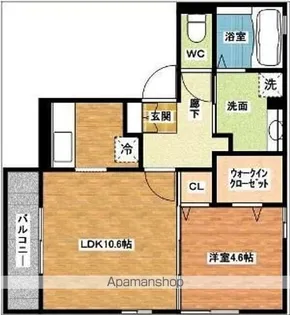 ヴェルジェ矢上【2階】の間取り