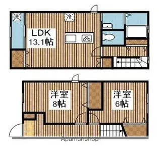 ロサージュⅡ【1階】の間取り