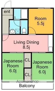 コーポやすり苑【3階】の間取り