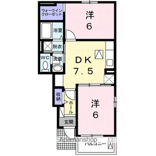 グラース・メゾン【1階】の間取り