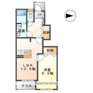 セジュン外旭川【1階】の間取り