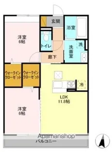 シェグラヴェート【2階】の間取り