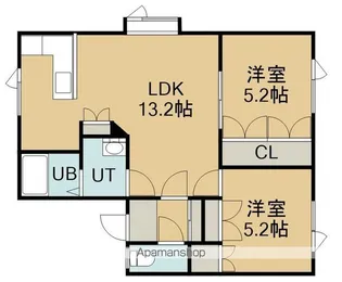 シルバーバック(シルバーバック)【202号室】の間取り
