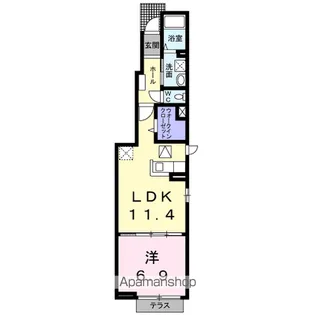 ジョリー メゾン ムサシ【1階】の間取り