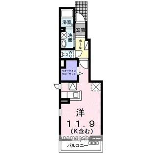 ハノン【1階】の間取り