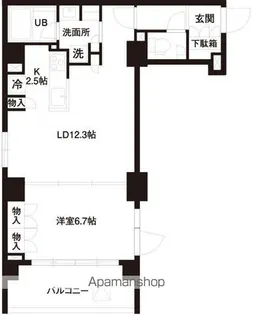 レジディア白金高輪【3階】の間取り