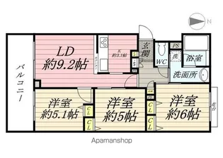 クリオ河辺【4階】の間取り