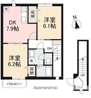 オーブリーAOKI【203号室】の間取り