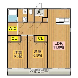 リュミエール咲が丘【3階】の間取り
