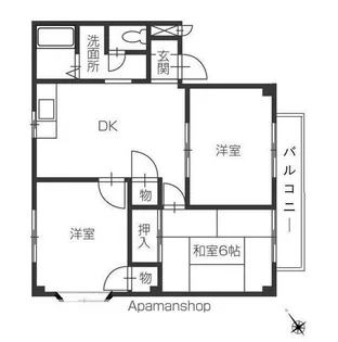 フォブール福岡【1階】の間取り