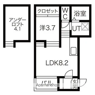 ハーモニーテラス東大杉町【1階】の間取り