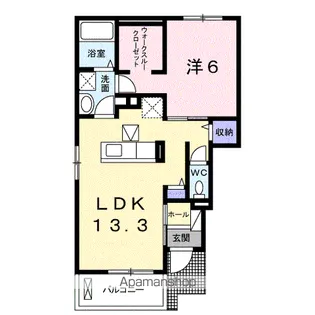 エスポワールⅢ【1階】の間取り