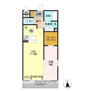 プランドール幸房 参番館【2階】の間取り