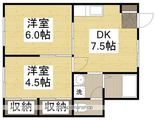 サンライズ吉備津A棟【1階】の間取り